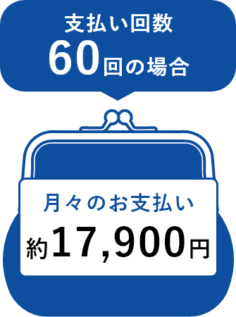 支払回数60回の場合