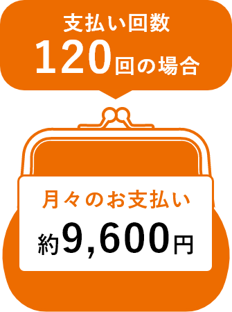 支払回数120回の場合