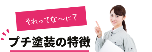 それってな～に？プチ塗装の特徴